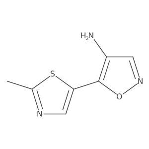 5-(2-Methyl-1,3-thiazol-5-yl)-1,2-oxazol-4-amine结构式