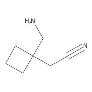 2-[1-(Aminomethyl)cyclobutyl]acetonitrile Structure