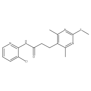 N-(3-chloropyridin-2-yl)-3-[4,6-dimethyl-2-(methylsulfanyl)pyrimidin-5-yl]propanamide结构式