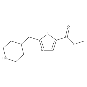 Methyl 2-[(piperidin-4-yl)methyl]-1,3-thiazole-5-carboxylate结构式