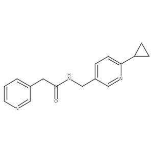 N-[(6-cyclopropylpyridin-3-yl)methyl]-2-(pyridin-3-yl)acetamide Structure