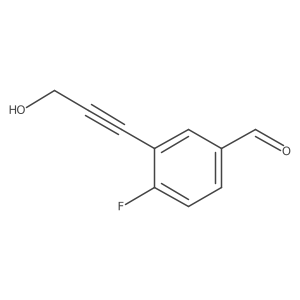 4-Fluoro-3-(3-hydroxyprop-1-yn-1-yl)benzaldehyde结构式