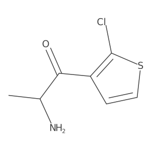 (2R)-2-amino-1-(2-chlorothiophen-3-yl)propan-1-one结构式