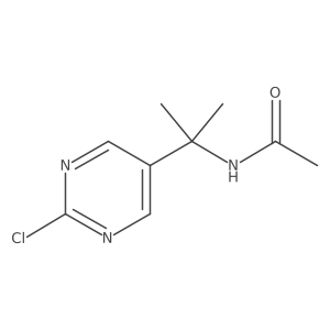 N-(2-(2-chloropyrimidin-5-yl)propan-2-yl)acetamide结构式