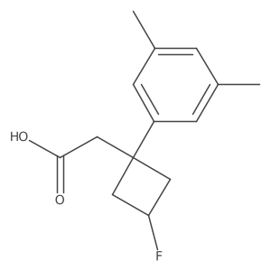 2-[(1s,3r)-1-(3,5-Dimethylphenyl)-3-fluorocyclobutyl]acetic acid结构式