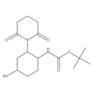 tert-butyl N-[2-(2,6-dioxopiperidin-1-yl)-4-hydroxycyclohexyl]carbamate结构式