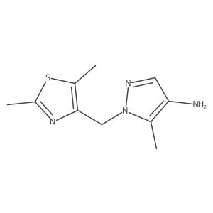 1-[(dimethyl-1,3-thiazol-4-yl)methyl]-5-methyl-1H-pyrazol-4-amine结构式