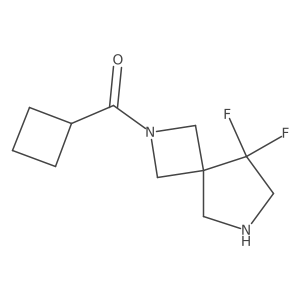 2-Cyclobutanecarbonyl-8,8-difluoro-2,6-diazaspiro[3.4]octane结构式