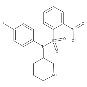 N-(4-fluorophenyl)-2-nitro-N-(piperidin-3-yl)benzene-1-sulfonamide结构式