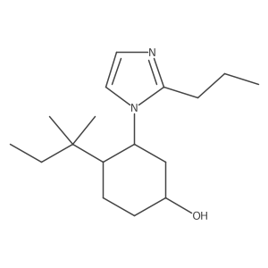 4-(2-methylbutan-2-yl)-3-(2-propyl-1H-imidazol-1-yl)cyclohexan-1-ol Structure