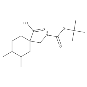 1-({[(Tert-butoxy)carbonyl]amino}methyl)-3,4-dimethylcyclohexane-1-carboxylic acid Structure