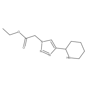 ethyl 2-[4-(piperidin-2-yl)-1H-1,2,3-triazol-1-yl]acetate结构式