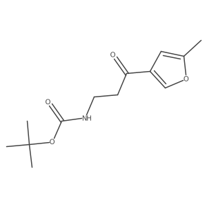 tert-butyl N-[3-(5-methylfuran-3-yl)-3-oxopropyl]carbamate结构式