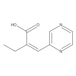 (2E)-2-[(pyrazin-2-yl)methylidene]butanoic acid Structure