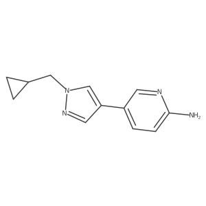 5-(1-(Cyclopropylmethyl)-1H-pyrazol-4-YL)pyridin-2-amine Structure