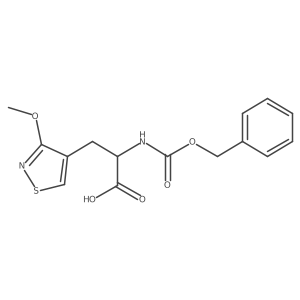 2-{[(Benzyloxy)carbonyl]amino}-3-(3-methoxy-1,2-thiazol-4-yl)propanoic acid Structure
