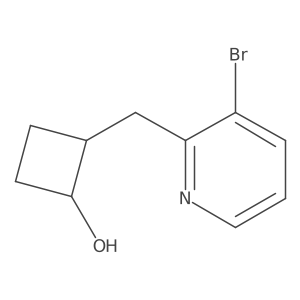 2-[(3-Bromopyridin-2-yl)methyl]cyclobutan-1-ol结构式