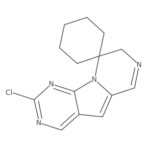 2'-Chloro-8'H-spiro[cyclohexane-1,9'-pyrazino[1',2':1,5]pyrrolo[2,3-d]pyrimidine] Structure