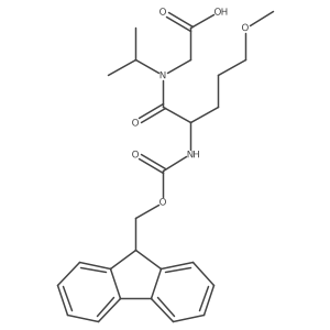 2-[2-({[(9H-fluoren-9-yl)methoxy]carbonyl}amino)-5-methoxy-N-(propan-2-yl)pentanamido]acetic acid结构式
