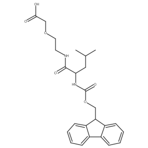 2-{2-[2-({[(9H-fluoren-9-yl)methoxy]carbonyl}amino)-4-methylpentanamido]ethoxy}acetic acid Structure