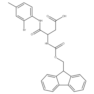 3-[(2-bromo-4-methylphenyl)carbamoyl]-3-({[(9H-fluoren-9-yl)methoxy]carbonyl}amino)propanoic acid Structure