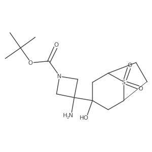 Tert-butyl 3-amino-3-(3-hydroxy-8,8-dioxo-8lambda6-thiabicyclo[3.2.1]octan-3-yl)azetidine-1-carboxylate结构式
