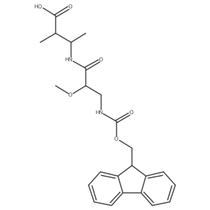 3-[3-({[(9H-fluoren-9-yl)methoxy]carbonyl}amino)-2-methoxypropanamido]-2-methylbutanoic acid结构式