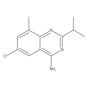 6-Chloro-8-methyl-2-(propan-2-yl)quinazolin-4-amine结构式