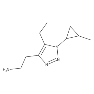 2-[5-ethyl-1-(2-methylcyclopropyl)-1H-1,2,3-triazol-4-yl]ethan-1-amine结构式