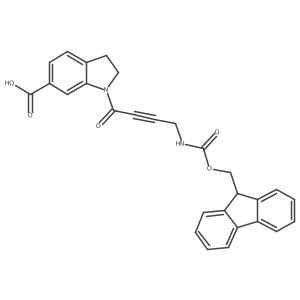 1-[4-({[(9H-fluoren-9-yl)methoxy]carbonyl}amino)but-2-ynoyl]-2,3-dihydro-1H-indole-6-carboxylic acid结构式