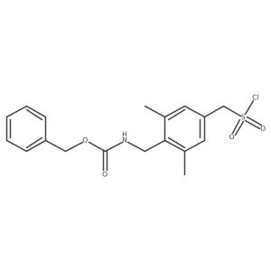 benzyl N-({4-[(chlorosulfonyl)methyl]-2,6-dimethylphenyl}methyl)carbamate Structure