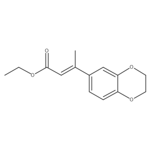 ethyl (2Z)-3-(2,3-dihydro-1,4-benzodioxin-6-yl)but-2-enoate结构式