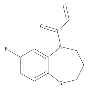 1-(7-Fluoro-3,4-dihydro-2H-1,5-benzothiazepin-5-yl)prop-2-en-1-one结构式