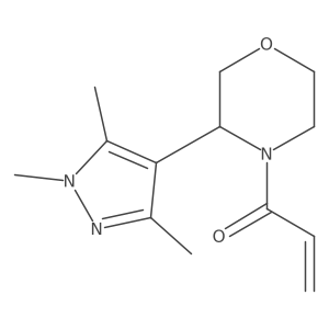 1-[3-(trimethyl-1H-pyrazol-4-yl)morpholin-4-yl]prop-2-en-1-one Structure