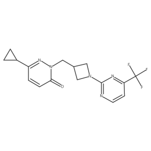6-Cyclopropyl-2-({1-[4-(trifluoromethyl)pyrimidin-2-yl]azetidin-3-yl}methyl)-2,3-dihydropyridazin-3-one Structure
