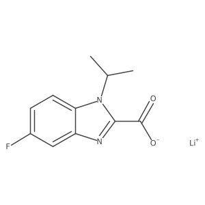 Lithium 5-fluoro-1-isopropyl-1H-benzo[d]imidazole-2-carboxylate Structure