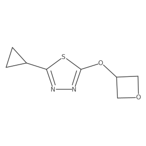 2-Cyclopropyl-5-(oxetan-3-yloxy)-1,3,4-thiadiazole Structure