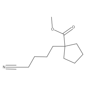 1-(4-Cyanobutyl)cyclopentane carboxylic acid methyl ester结构式