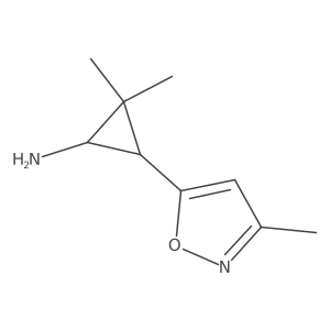 rac-(1R,3S)-2,2-dimethyl-3-(3-methyl-1,2-oxazol-5-yl)cyclopropan-1-amine Structure