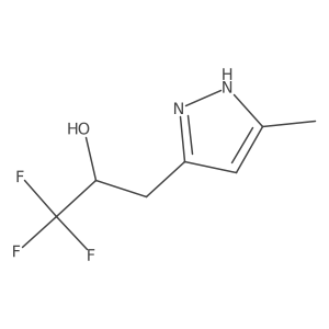 1,1,1-trifluoro-3-(5-methyl-1H-pyrazol-3-yl)propan-2-ol结构式