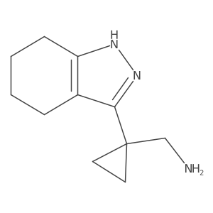 [1-(4,5,6,7-tetrahydro-1H-indazol-3-yl)cyclopropyl]methanamine结构式