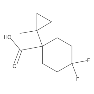4,4-Difluoro-1-(1-methylcyclopropyl)cyclohexane-1-carboxylic acid结构式