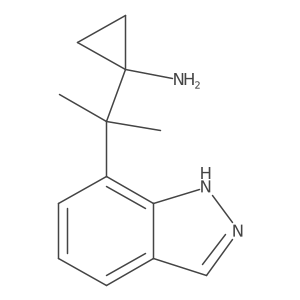 1-[2-(1H-indazol-7-yl)propan-2-yl]cyclopropan-1-amine结构式