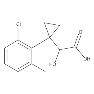 2-[1-(2-Chloro-6-methylphenyl)cyclopropyl]-2-hydroxyacetic acid Structure