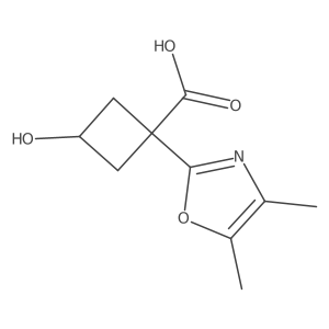 1-(Dimethyl-1,3-oxazol-2-yl)-3-hydroxycyclobutane-1-carboxylic acid结构式