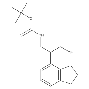 tert-butyl N-[3-amino-2-(2,3-dihydro-1H-inden-4-yl)propyl]carbamate Structure