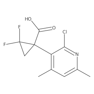 1-(2-Chloro-4,6-dimethylpyridin-3-yl)-2,2-difluorocyclopropane-1-carboxylic acid Structure