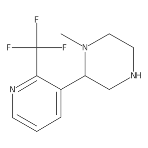 1-Methyl-2-[2-(trifluoromethyl)pyridin-3-yl]piperazine Structure