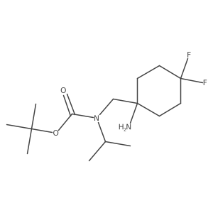 tert-butyl N-[(1-amino-4,4-difluorocyclohexyl)methyl]-N-(propan-2-yl)carbamate结构式