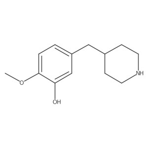 2-Methoxy-5-[(piperidin-4-yl)methyl]phenol结构式